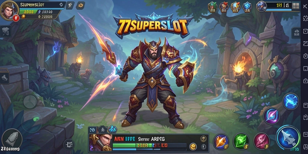 Tampilan utama gameplay 77SUPERSLOT yang seru dan dinamis.