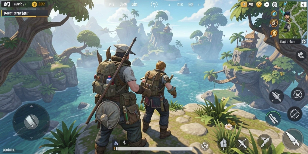Tampilan gameplay seru dalam dunia terbuka yang luas.