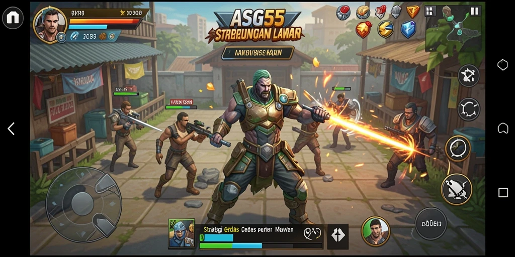 Tampilan gameplay strategis yang menantang dan menarik.