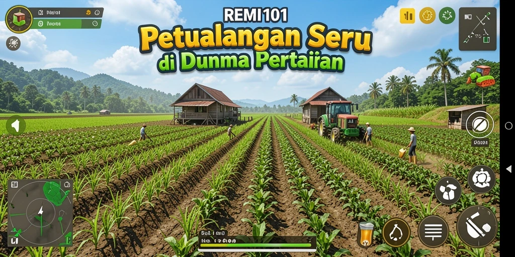 Tampilan gameplay menarik di dunia pertanian.